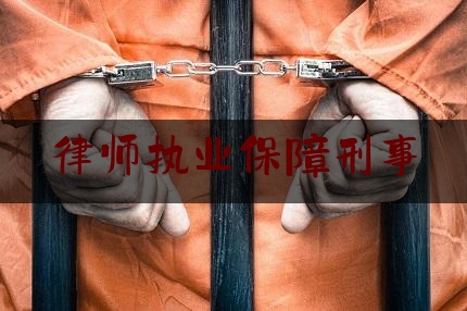 律师执业保障刑事