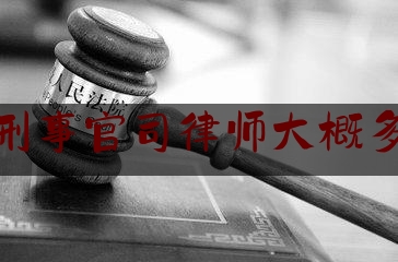 漳州刑事官司律师大概多少钱（刑事诉讼律师多少钱）