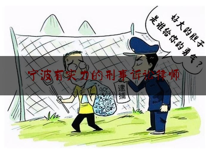 宁波有实力的刑事诉讼律师（宁波最厉害的律师）