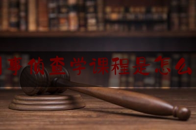 北京刑事侦查学课程是怎么安排的（刑事侦查学网课）