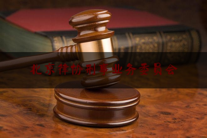北京律协刑事业务委员会（北京 律师 协会）