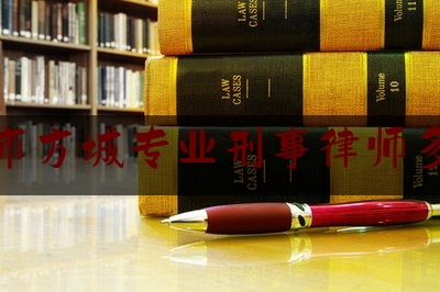 南阳市方城专业刑事律师多少钱（方城律师十大排名）
