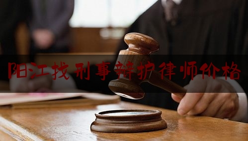阳江找刑事辩护律师价格