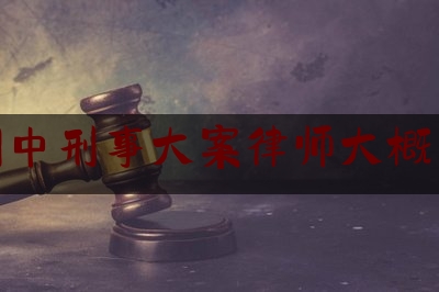 分享看法速递:四川阆中刑事大案律师大概多少钱,正原律师事务所