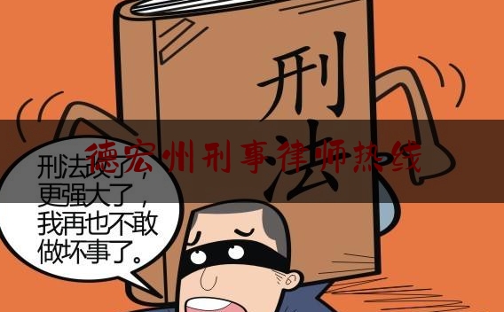 德宏州刑事律师热线