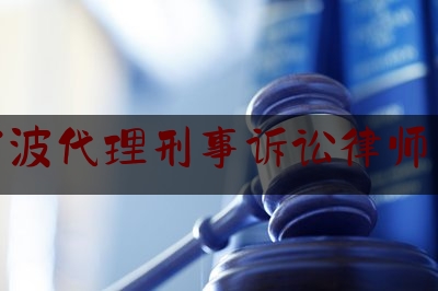 浙江宁波代理刑事诉讼律师多少钱