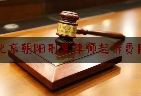北京朝阳刑事律师起诉费用（北京律师刑事诉讼）
