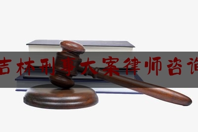 吉林刑事大案律师咨询（吉林刑事案件律师事务所）