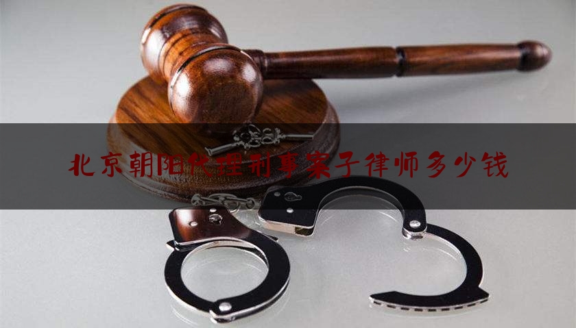 北京朝阳代理刑事案子律师多少钱（北京朝阳代理刑事案子律师多少钱啊）