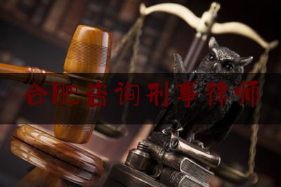 合肥咨询刑事律师（资深合肥刑事律师）