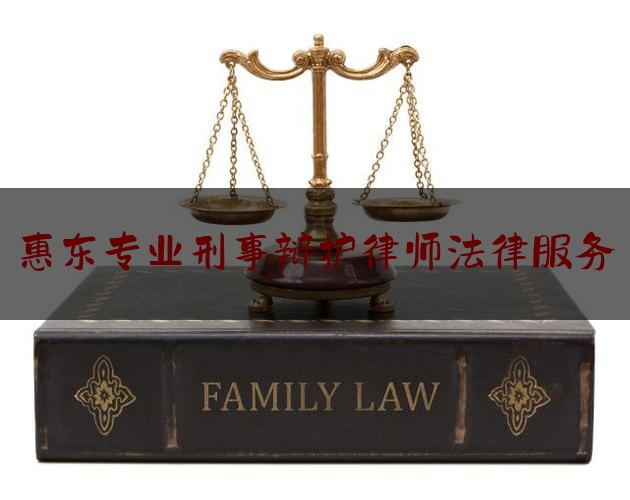 惠东专业刑事辩护律师法律服务