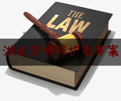 湖北律师辩护刑事案（湖北律师辩护刑事案件最新）