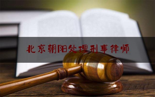 北京朝阳处理刑事律师（朝阳刑事案件律师）