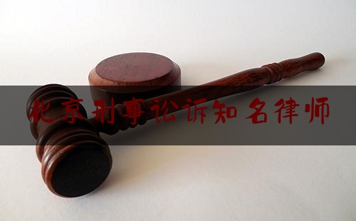 北京刑事讼诉知名律师（北京市刑诉律师）