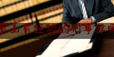 眉山有经验的刑事律师（眉山刑事案件律师收费标准）