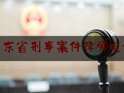 广东省刑事案件律师电话（广东刑事律师事务所）