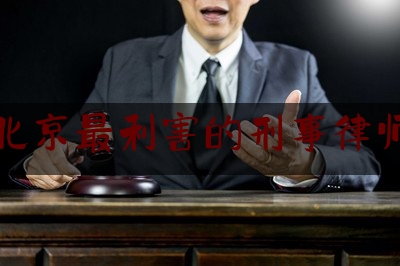 北京最利害的刑事律师（北京知名的刑事案律师）