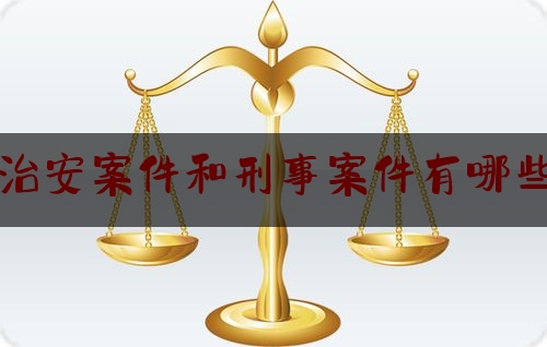 治安案件和刑事案件有哪些