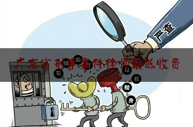 广东省刑事案件律师最低收费（广东律师刑事收费标准）