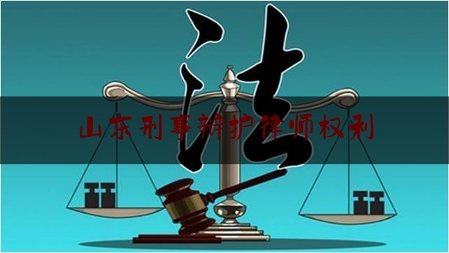 山东刑事辩护律师权利（山东刑事辩护全覆盖）