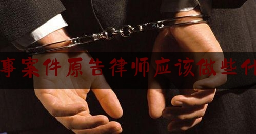 刑事案件原告律师应该做些什么（刑事案件原告律师的作用）