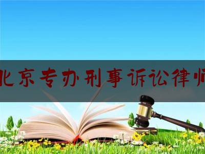 北京专办刑事诉讼律师（北京专门刑事律师）