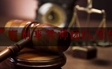 广东刑事律师团队预约