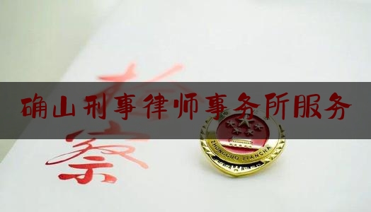 确山刑事律师事务所服务