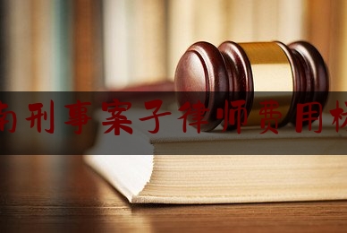 湖南刑事案子律师费用标准（湖南刑事案子律师费用标准最新）