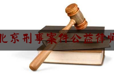 北京刑事案件公益律师（法律咨询北京公益律师）