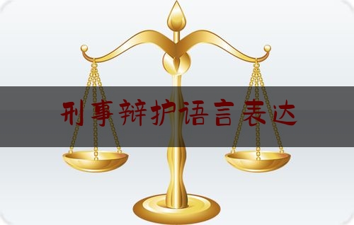 刑事辩护语言表达（刑事辩护角度）