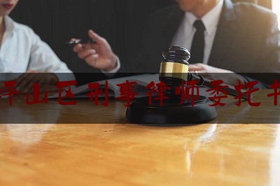 坪山区刑事律师委托书