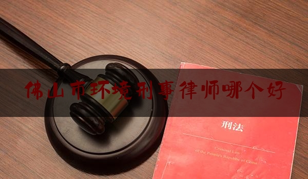 佛山市环境刑事律师哪个好（佛山好的刑事律师是谁）