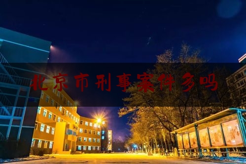 北京市刑事案件多吗（北京刑事案件犯罪率）