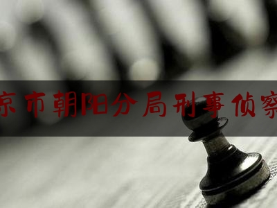 北京市朝阳分局刑事侦察队（北京市朝阳区刑侦大队）