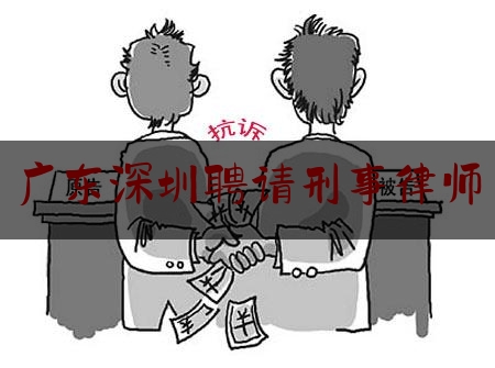 广东深圳聘请刑事律师（深圳刑事案件律师）