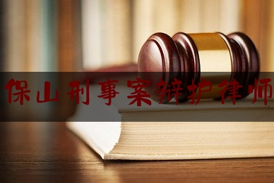 保山刑事案辩护律师（保山刑事案辩护律师电话号码）