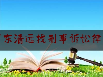 广东清远找刑事诉讼律师（清远专业刑事辩护律师）