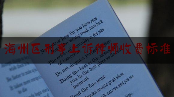 海州区刑事上诉律师收费标准（海州区刑事上诉律师收费标准表）