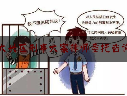 大兴区刑事大案律师委托咨询（大兴刑事案件律师）