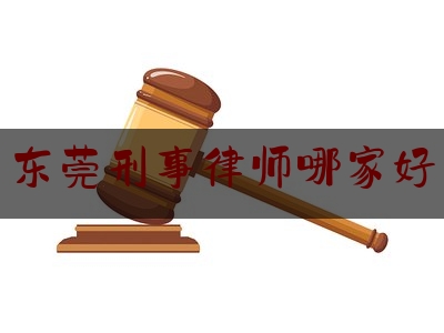 东莞刑事律师哪家好（东莞刑事律师哪家好些）