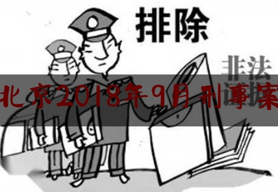 北京2018年9月刑事案（2018年北京发生的大事）