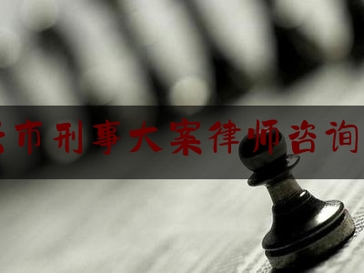 绍兴市刑事大案律师咨询费用（浙江刑事案件律师）