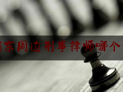 浦东周边刑事律师哪个好（上海浦东新区刑事案件律师排行榜）