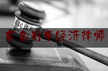 有名刑事经济律师（经济类刑事案件哪个律师厉害）