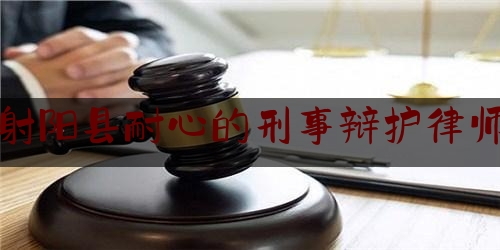 射阳县耐心的刑事辩护律师（射阳律师在线咨询）