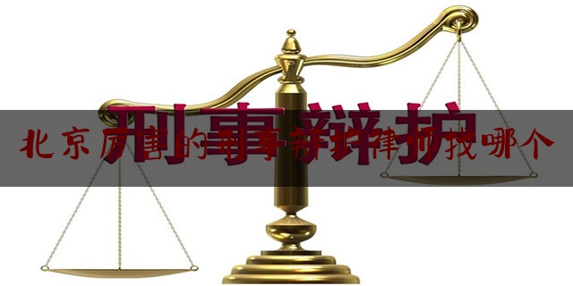 北京厉害的刑事辩护律师找哪个（北京十大刑事辩护律师事务所排名）