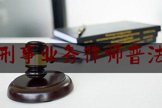 刑事业务律师普法(律师办理刑事业务规范)