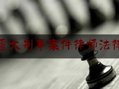 今天我们科普一下疑难重大刑事案件律师法律服务,做刑辩律师