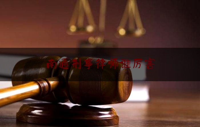 南通刑事律师谁厉害（盗窃案警示教育心得体会）